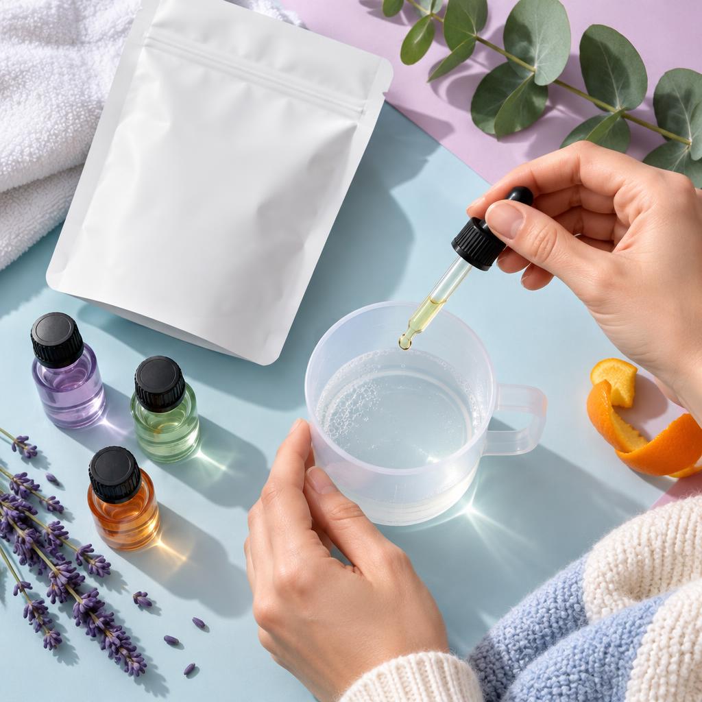 Draup parfum met pipet mengen